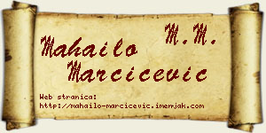 Mahailo Marčićević vizit kartica